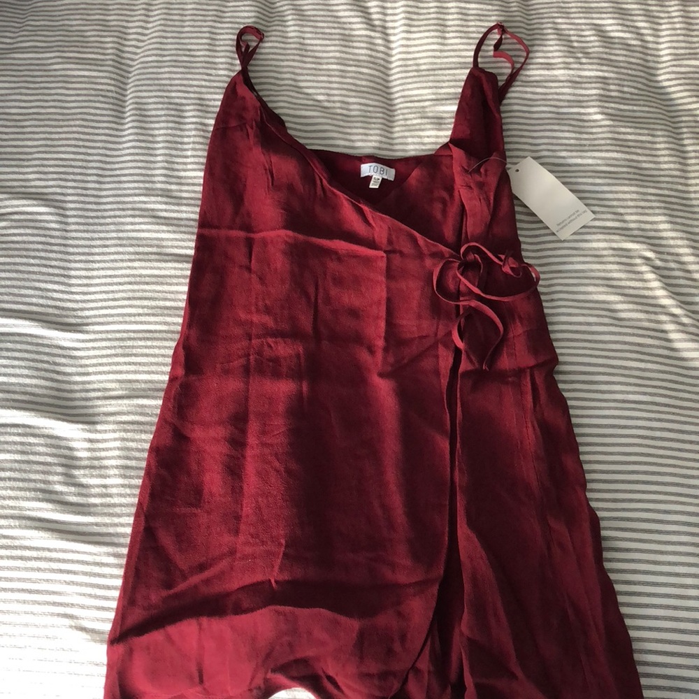 Brand new wine colored wrap dress!